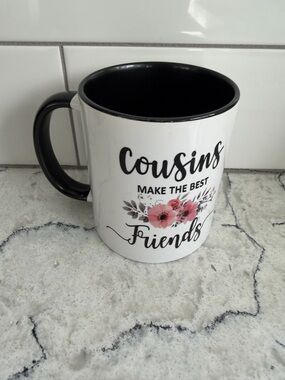 Cousins Make The Best Friends Floral Ceramic Mug - CLASSY GRAPHIC DESIGN -